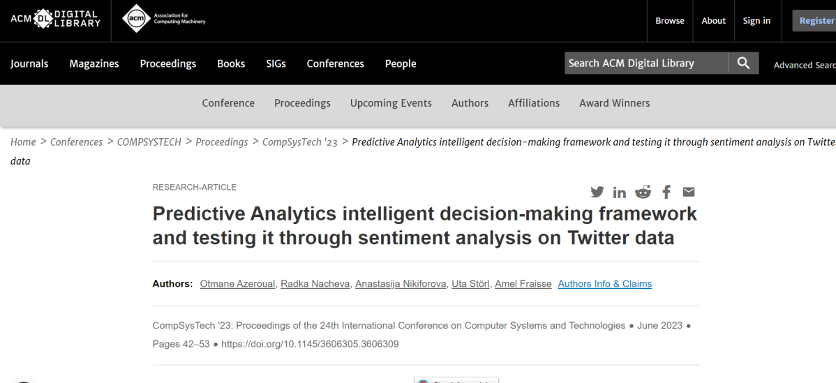 📢New paper alert 📢“Predictive Analytics intelligent decision-making framework and testing it through sentiment analysis on Twitter data” or what people do and will think about ChatGPT?